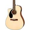 Fender Classic Design Series CD-60SCE Cutaway Dreadnought Left-Handed Acoustic-Electric Guitar Natural #1 small image