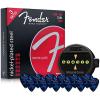 Fender 250R Super Electric Guitar Strings 3-Pack Korg Magnetune Clip-On Tuner and 12-Pack 351 Premium Celluloid Medium Blue Guitar Picks Package #1 small image