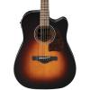 Ibanez AW400C Artwood Solid Top Dreadnought Acoustic-Electric Guitar Brown Sunburst #1 small image