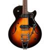Godin Montreal Premiere Hollowbody Guitar with P90s & Bigsby Sunburst #1 small image