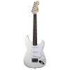 Squier by Fender Mini Strat Electric Guitar Bundle with Amplifier, Cable, Tuner, Strap, Picks, Austin Bazaar Instructional DVD, and Polishing Cloth - Arctic White