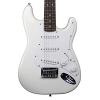 Squier by Fender Mini Strat Electric Guitar Bundle with Amplifier, Cable, Tuner, Strap, Picks, Austin Bazaar Instructional DVD, and Polishing Cloth - Arctic White