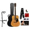 Squier by Fender SA-50 Dreadnought Acoustic Guitar w/ Strings, Strap, Tuner, Stand, Picks, Hard Case &amp; Online Lesson #1 small image