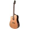 Kona K1EL Left-Handed Acoustic Electric Dreadnought Cutaway Guitar in Natural High Gloss Finish #1 small image