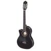 Ortega Guitars RCE145LBK Family Series Pro Left Handed Nylon 6-String Guitar with Spruce Top, Mahogany Body and Pickup #1 small image