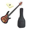 Ibanez SR800 4-String Electric Bass Guitar in Aged Whiskey Burst Finish with Kaces KQA-120 GigPak Acoustic Guitar Bag and Custom Designed Instrument Cloth #1 small image