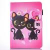 Wallet Case for iPad 6, Bonice Premium Colorful Painted Pattern Leather Stand Folio Wallet Case Magnetic Snap with Card Slots Shockproof Protective Cover for iPad Air 2 2th Generation - Two Cats #3 small image