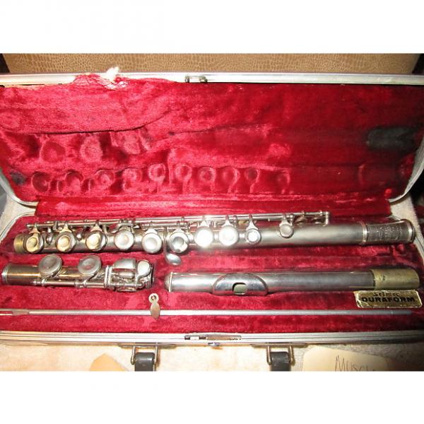 Custom used Bundy by Selmer student flute with caseAS IS For parts or repair project #1 image