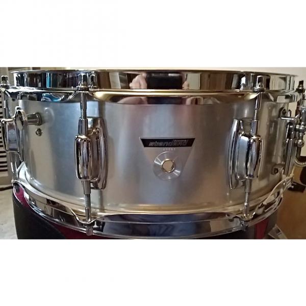 Custom Ludwig Standard  Late 1968 thru 1970 Grey Brushed Aluminum with original case and stand #1 image