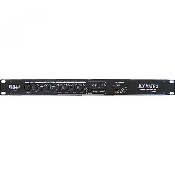 Custom Rolls RM69 MixMate 3 - 6-Channel Stereo Line / Microphone Mixer  Black #1 image