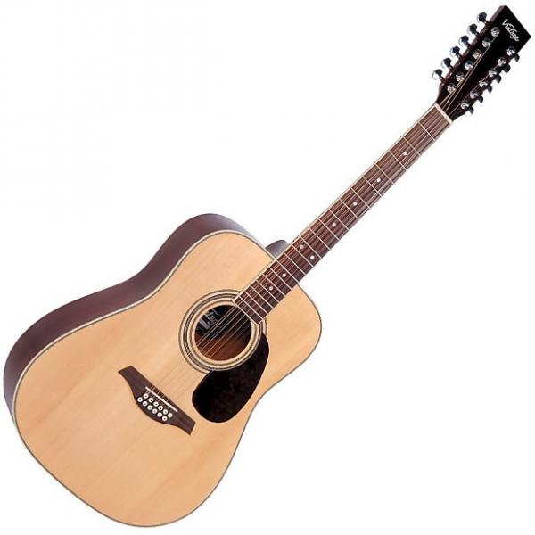 Custom Vintage V400-12 12 String Natural Acoustic Guitar #1 image