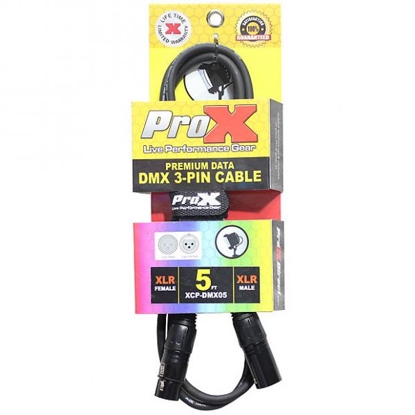 Custom ProX XCP-DMX05 3-Pin DMX Cable Tour-Grade Professional High Performance 5 ft #1 image