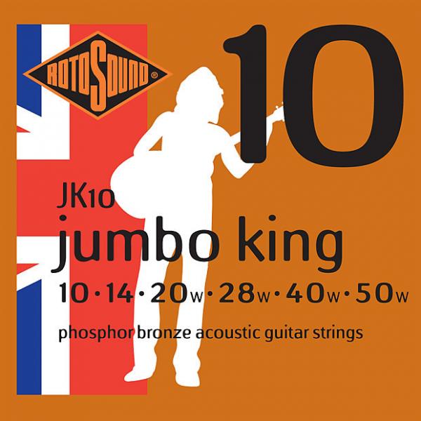 Custom Rotosound JK10 Jumbo King Phosphor Bronze Acoustic Guitar Strings 10-50 #1 image