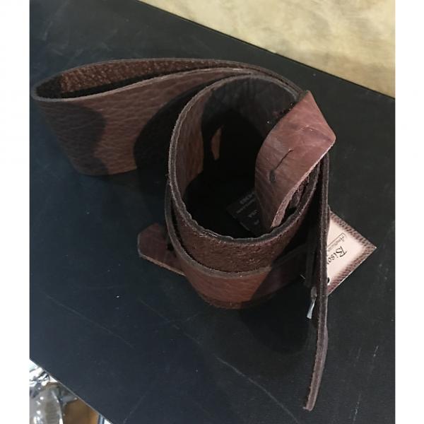 Custom Lakota Leather 3&quot; Guitar Strap | Chocolate #1 image
