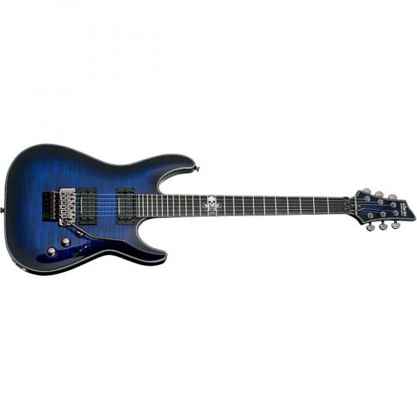 Custom Schecter Blackjack SLS C-1 FR P Hell's Gate Skull See Thru Blue Burst STBB NEW Electric Guitar #1 image