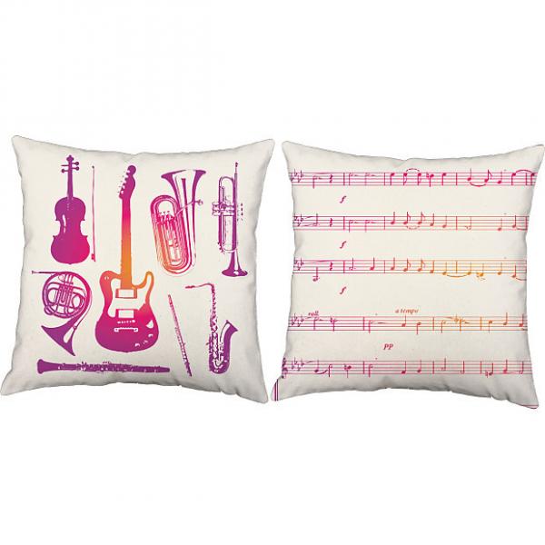 Custom Pink Instruments - RoomCraft Throw Pillows #1 image