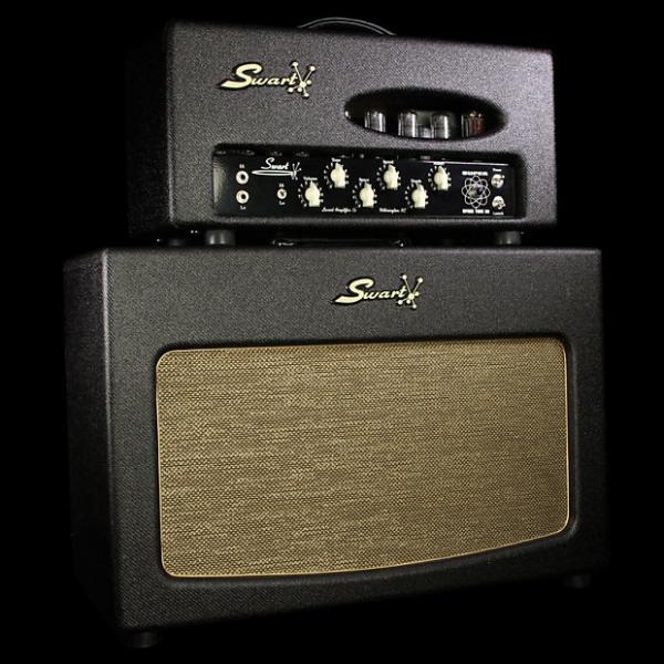 Custom Used Swart Super Space Tone 30 Head &amp; 2x12 Cabinet Dark Tweed #1 image
