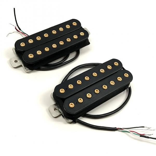 Custom Bare Knuckle Aftermath 8-String Calibrated Open Guitar Pickup Set Gold Bolts #1 image