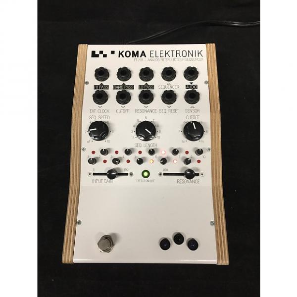 Custom Koma Elektronik FT 201 ANALOG FILTER/10-STEP SEQUENCER analog synthesizer pedal White w/wood cheeks #1 image
