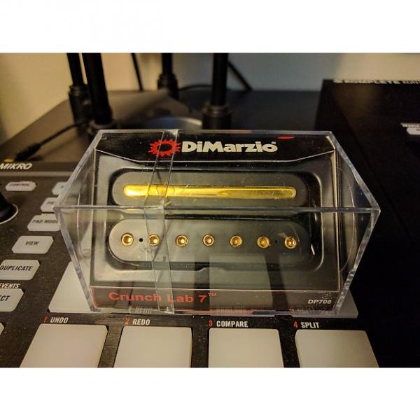Custom DiMarzio Crunch Lab DP708 7-String Pickup with gold hardware 2013 Black with gold hardware #1 image
