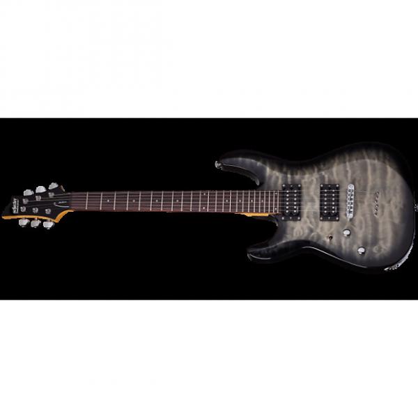 Custom Schecter C-6 Plus Left-Handed Electric Guitar Charcoal Burst #1 image