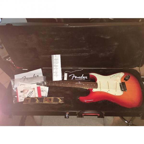Custom Fender Stratocaster American  Deluxe  2013 Aged Cherry Red sunburst #1 image