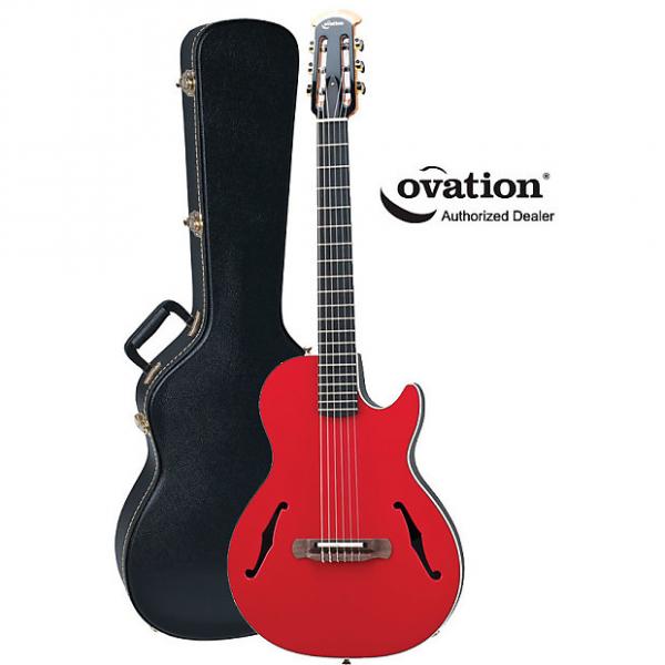 Custom Ovation YM63 Yngwie Malmsteen Viper Nylon-String Red Acoustic-Electric Guitar #1 image