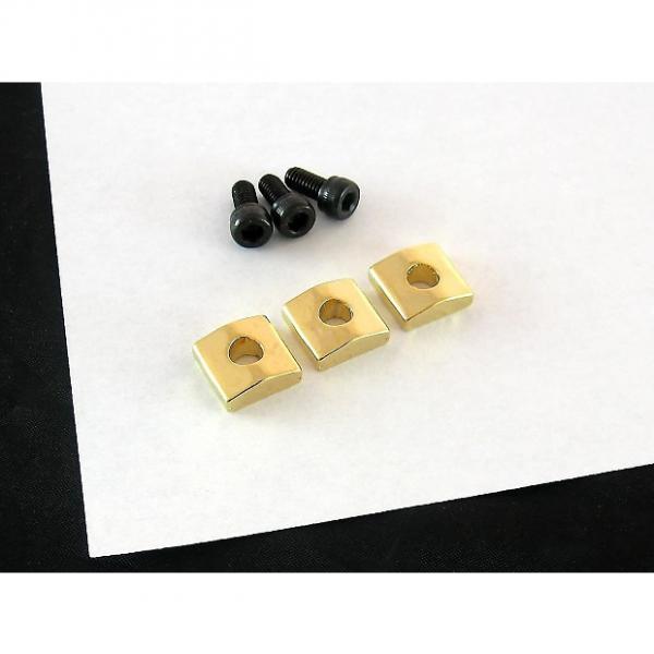 Custom Nut Blocks 3 for Floyd Rose Locking Nut Gold w Screws BP 0116-002 #1 image