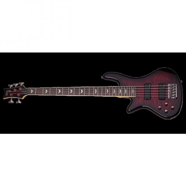 Custom Schecter Stiletto Extreme-5 Left-Handed Electric Bass Black Cherry #1 image