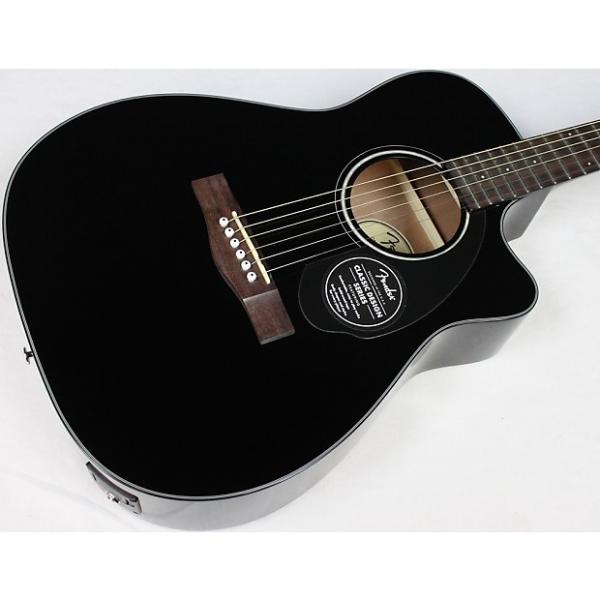 Custom Fender CC-60SCE Concert Acoustic-Electric Guitar Black Gloss Finish NEW! #39892 #1 image