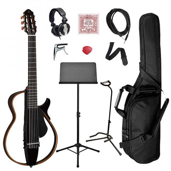 Custom Yamaha SLG200N Classical Silent Guitar Bundle - Black #1 image