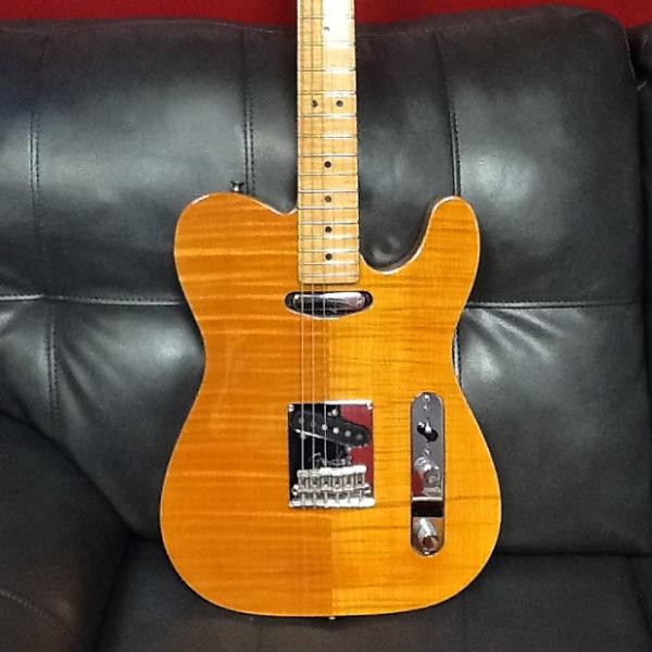 Custom Fender Select carved top telecaster 2012 Amber Natural #1 image