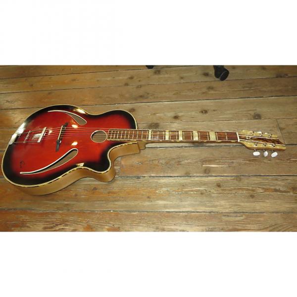 Custom Vintage 1960's Penzel Cats Eye Archtop Acoutic Guitar Perfect Action Made In Germany w/ Gig Bag #1 image