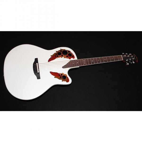 Custom Ovation 2778AX Standard Elite White Acoustic Guitar w/ Gigbag #1 image