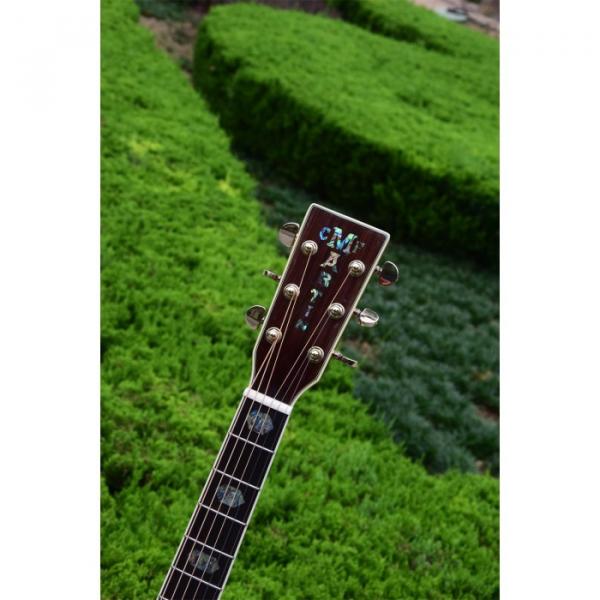 Custom Shop Solid Spruce Top Ply Rosewood Back and Sides D45 Martin Amber Acoustic Guitar #5 image