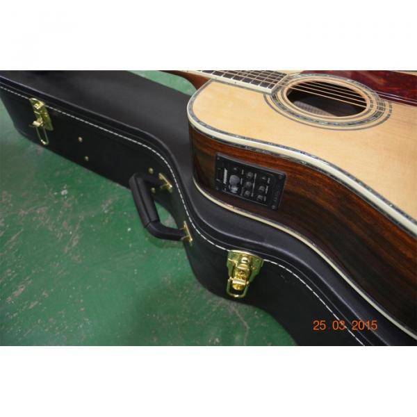 Custom Shop Dreadnought Martin D45 Natural Acoustic Guitar Fishman Pickups Sitka Solid Spruce Top With Ox Bone Nut &amp; Saddler #2 image