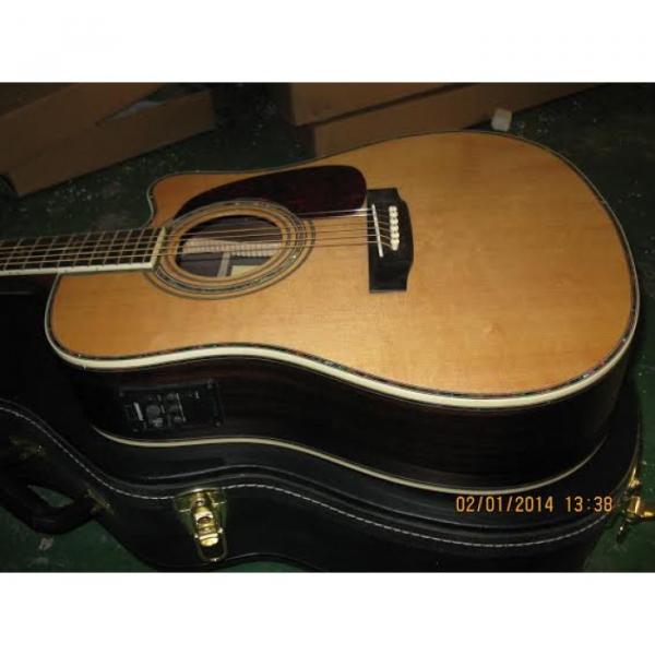 Custom Shop CMF Martin Natural Varnish Acoustic Guitar Sitka Solid Spruce Top With Ox Bone Nut &amp; Saddler #5 image