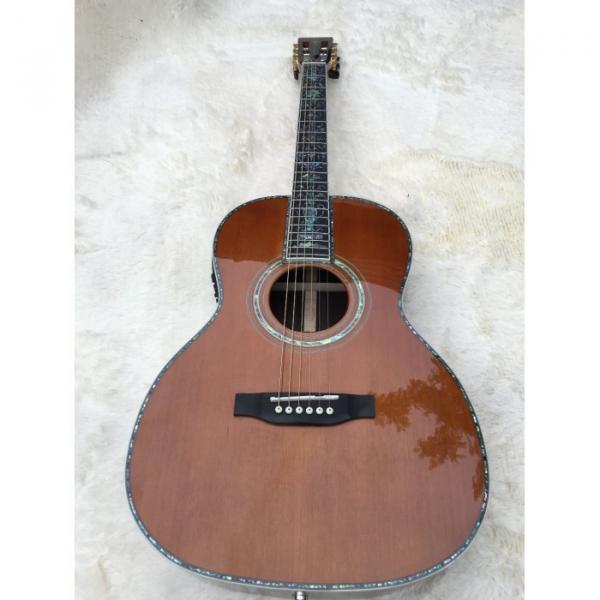 Custom Amber Martin 45 Classical Acoustic Guitar Sitka Solid Spruce Top With Ox Bone Nut &amp; Saddler #1 image