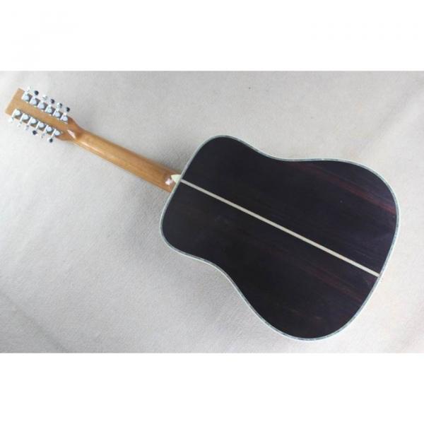 Custom 1833 Martin D45 Natural Acoustic 12 String Guitar Sitka Solid Spruce Top With Ox Bone Nut &amp; Saddler #3 image