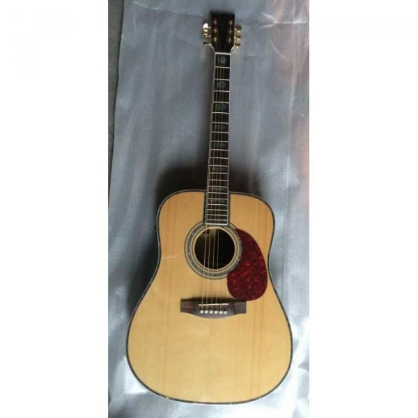 Custom Dreadnought Martin D45 Electric Acoustic Guitar Fishman Pickups Sitka Solid Spruce Top With Ox Bone Nut &amp; Saddler #1 image