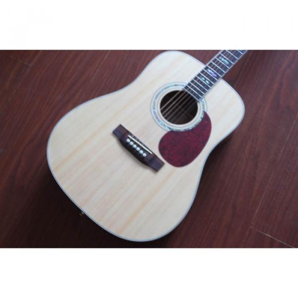 Custom D45 Martin Natural Acoustic Guitar North American Solid Spruce Top With Ox Bone Nut &amp; Saddler #1 image