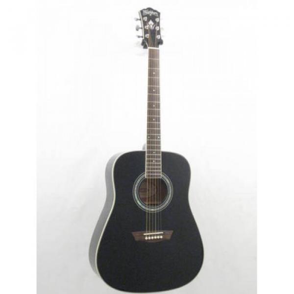 Washburn WD55/BK Solid Top Delux Dreadnought Acoustic Guitar Demo #GG4 #1 image
