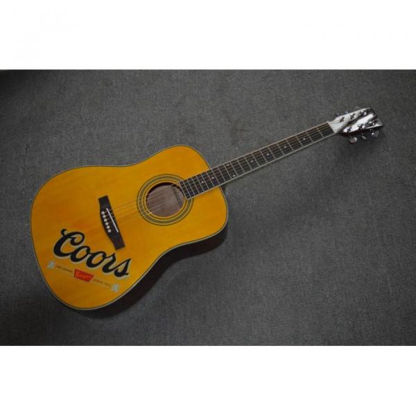 Project Coors Banquet Acoustic Guitar With Custom Coors Logo #1 image