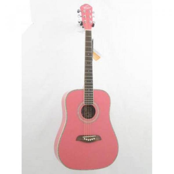Oscar Schmidt OG1/P Smaller 3/4 Size Pretty Pink Acoustic Guitar #1 image