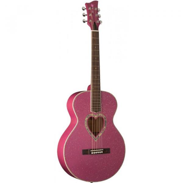 Jay Turser JJ-Heart Series Acoustic Guitar Purple Sparkle #1 image