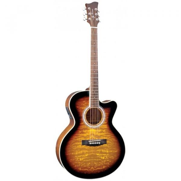 Jay Turser JTA424Q-CET Series Acoustic Guitar Tobacco Sunburst #1 image
