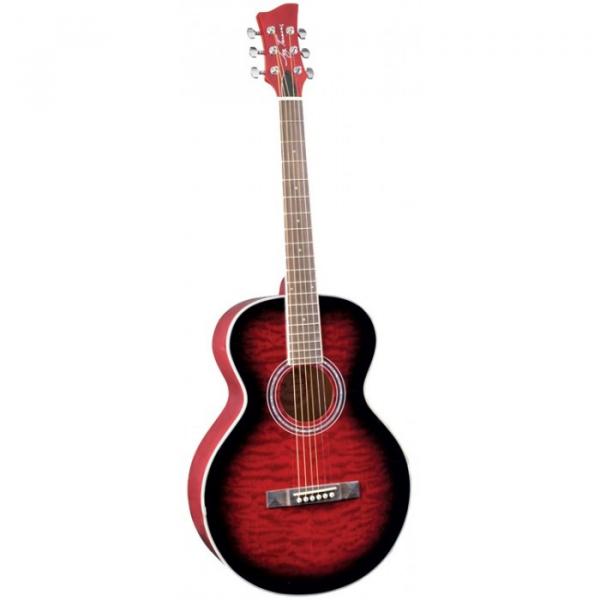Jay Turser JTA-414Q Series Acoustic Guitar Red Sunburst #1 image