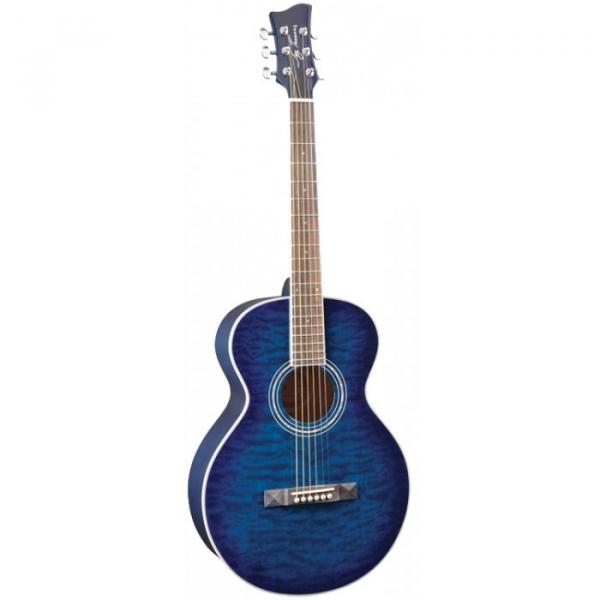 Jay Turser JTA-414Q Series Acoustic Guitar Blue Sunburst #1 image