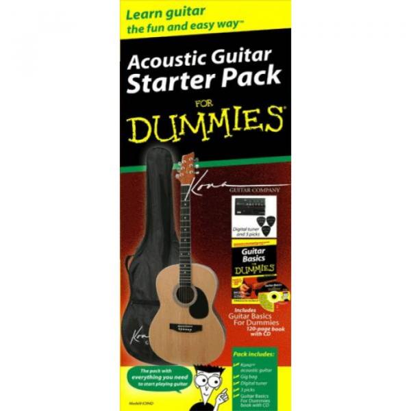 Kona K394D Acoustic Guitar Starter Pack For Dummies #3 image