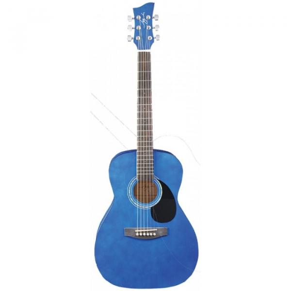 Jay Turser JJ-43 Series 3/4 Size Acoustic Guitar Trans Blue #1 image